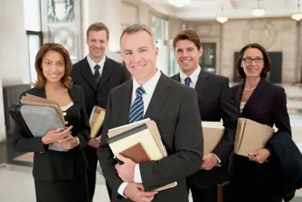 Legal professionals standing together